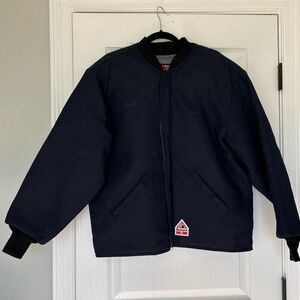 Bulwark Flame Resistant Navy Blue Bomber Jacket